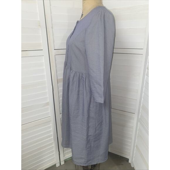 Hidden Alley Cottagecore Babydoll Knee Length Dress 3/4 Sleeve Women’s Sz Large - Picture 7 of 9